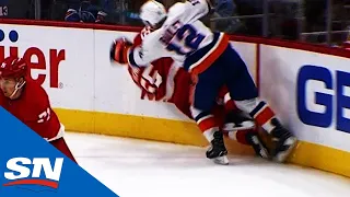 Josh Bailey Slew Foots Niklas Kronwall Then Drops Gloves Against Dylan Larkin