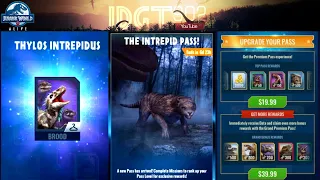 INTREPID PREMIUM PASS FULLY UNLOCKED!!  Thylos Intrepidus! Rexy! Thylaconyx! | JW Alive 2.18