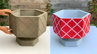 Beautiful Flower Pots Made Of Cement - Creative And Simple