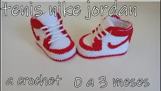 Nike Air jordan a crochet - Baby booties -0 a 3 meses