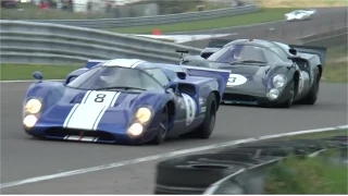 6 Lola T70 MK3b, Ferrari Daytona's and more, big V8 and V12 sound!