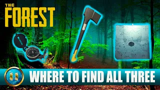 THE FOREST - Where to find the Map, Compass, & Modern Axe 2022