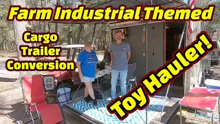 Awesome Farm Industrial Themed Cargo Trailer Conversion Toy Hauler