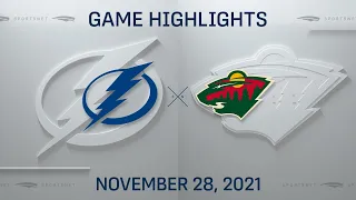 NHL Highlights | Lightning vs. Wild - Nov. 28, 2021