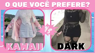 50 PERGUNTAS 🔄 O QUE VOCÊ PREFERE? | Edição KAWAII vs DARK | jogo das escolhas