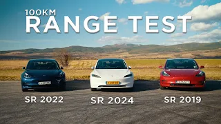 Which Tesla Model 3 is the Most Efficient? 100km Range Test