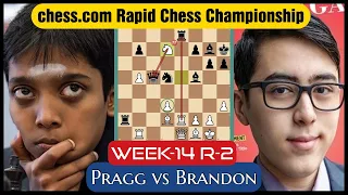 Shocking, Pragg Blundered and Resigned | Pragg vs Brandon | 2022 Chess.com Rapid Chess Championship