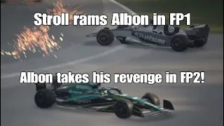 Stroll rams Albon in FP1, Albon gets his revenge in FP2 | F1 Manager 22
