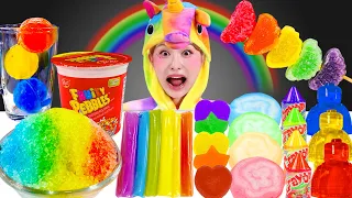 🌈무지개 디저트 먹방🌈 Rainbow Dessert Mukbang Tiktok jelly こはくとう JiniYum 지니얌 먹방