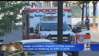 Judge considers request to free woman accused of attacking Boston EMT in 2019