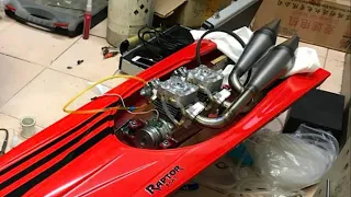 S HYDRO RC BOAT, RC Speed Boat - 300 km-h!!! 2 CYLINDER Engine