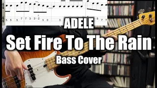 Adele - Set Fire To The Rain (Bass Cover) / Bass Tab