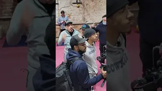 WILD CONFRONTATION BETWEEN TEOFIMO SR & KAMBOSOS SR (FATHERS) DURING NYC MEDIA WORKOUT