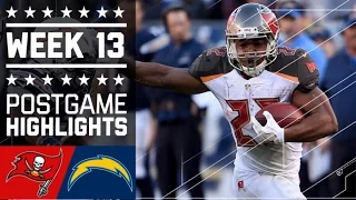 Buccaneers vs. Chargers | NFL Week 13 Game Highlights