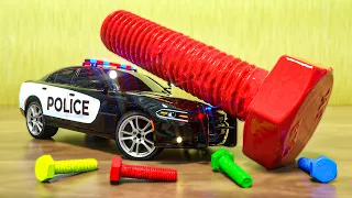 Police Car Lucas vs Monster Truck's story | Wheel City Heroes (WCH) Police Truck Cartoon