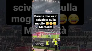 Barella che va in scivolata sulla moglie 😂😂😂Mentalità #inter #calcio #barella #coppaitalia