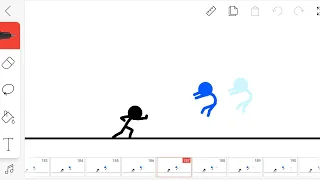 Animação stickman Luta Black vs Blue  (FlipaClip).