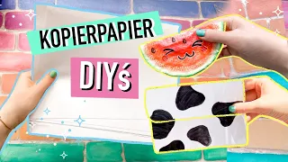 Einfache DIY´s aus Kopierpapier | Melonen squishy | Organizer mit Kuhflecken || Foxy Draws