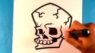 How to Draw Crazy Skull - Halloween Drawings