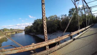 abandoned bridges over leaf river