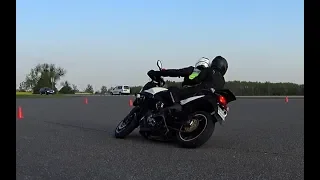 Practice makes perfect - Gymkhana with "her" ;-) - VStrom 650