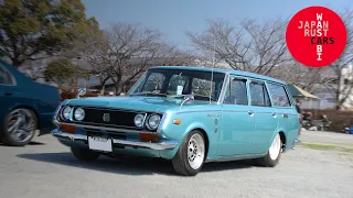 Under bonnet... Oh, Wow! Modified Toyota Corona Mk II Van/Wagon (RT68)