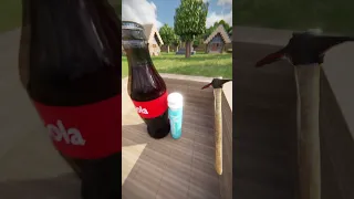 Cola Vs Mentos Realistic / Minecraft RTX #shorts #minecraft