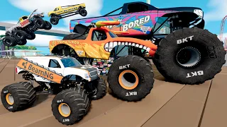 Monster Jam INSANE Big vs Small Monster Truck Races and High Speed Jumps #4