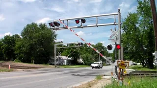 (Vault Classics) Amtrak 311 passes by Sterling Ave railroad crossing In Independence, MO