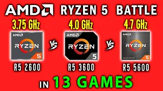 Ryzen 5 2600 vs Ryzen 5 3600 vs Ryzen 5 5600 in 13 Games | AMD Ryzen 5 Battle