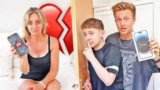 Wir zerstören ihr iPhone & schenken dann das neueste! 😳❤️‍🔥 (ft. @Ash5ive)