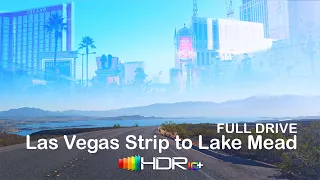 4K HDR Driving from the Las Vegas Strip to Lake Mead Full Drive Morning November 2023