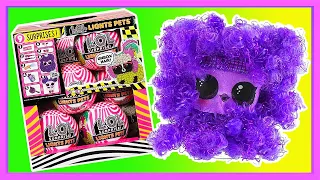 L.O.L. Surprise! Lights Pets with Real Hair & 9 Surprises Unboxing | RARE Glow in the Dark