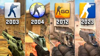 CS 1.6 vs CS:S vs CS:GO vs CS 2 - Weapons Comparison