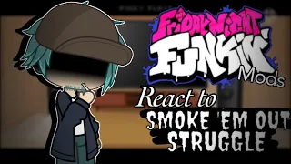 Friday Night Funkin Mods React To SMOKE ‘EM OUT STRUGGLE | GC | Lazy