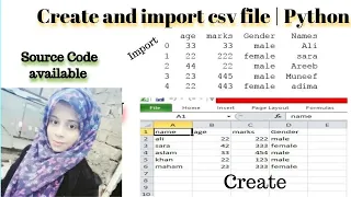 How to Import CSV File in python jupyter notebook | 21 | how to create csv file in excel in hindi