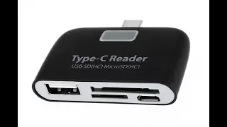 Multifunction Memory Card Adapter USB 3.1 Type C USB-C TF SD OTG - Test