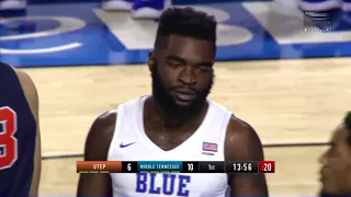 Brandon Walters 6'10" - UTEP vs MTSU 01-27-2018