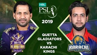 Match 15: Full Match Highlights Quetta Gladiators vs Karachi Kings | HBL PSL 4 | HBL PSL 2019