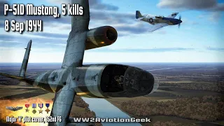 P-51D Mustang downs 4 Ardo Ar 234 jet bombers | Bomber Intercept Mission | WW2 Air Combat Flight Sim