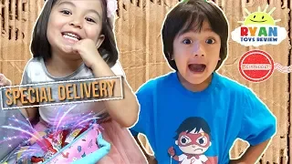 I MAILED MYSELF TO RYAN TOYSREVIEW to get *NEW* Ryan's World Toys by Bonkers and It Worked! (Skit)