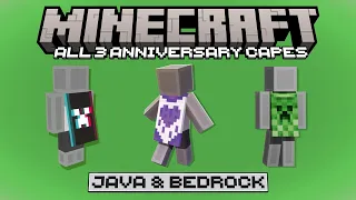 Get ALL 3 Minecraft 15th Anniversary Capes for Java & Bedrock