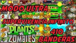 PLANTAS VS ZOMBIES: infinite survival-( 410 flags completed ) Version Android (MODO HACK) parte 14