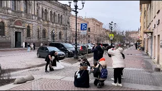 Russia street walk 4К / Walking Tour in St Petersburg 4К №288