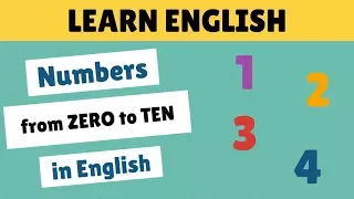 Numbers from zero to ten (0-10) in English.