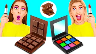 Desafío De Comida Real vs. De Comida Chocolate | Desafíos Divertidos por Craft4Fun Challenge