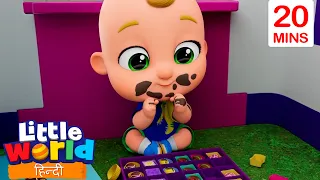 Jyada Snacks Math Khao | Little World | Nursery Ryhmes For Kids | Little World In Hindi