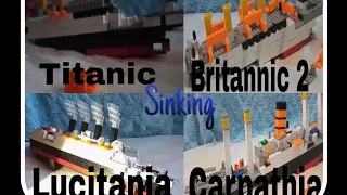 Lego TITANIC y BRITANNIC 2 Vs LUSITANIA y CARPATHIA