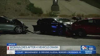 UPDATE: 1 dead, 3 injured after multi-vehicle crash in West El Paso