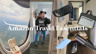 10 Amazon Travel must haves + TSA approved, best personal item bag, portable charger, comfy pants